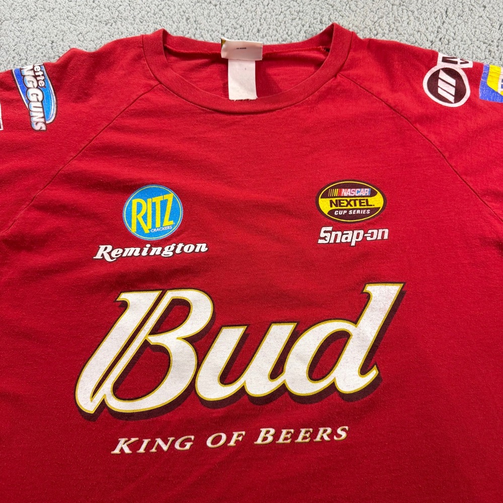 Winners Circle Mens Dale Earnhardt Jr 8 Budweiser NASCAR Racing T-Shirt Red XL